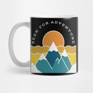 Seek For Adventure Retro Mountains Hiking Outdoor Mug